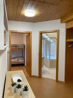 Ein Bett oder Betten in einem Zimmer der Unterkunft Ferienwohnung Chirchgass