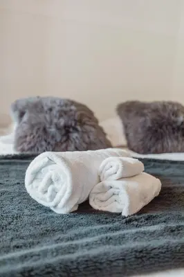 Ein Bett oder Betten in einem Zimmer der Unterkunft Studio rénové et élégant en plein centre