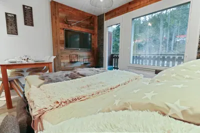 Ein Bett oder Betten in einem Zimmer der Unterkunft Appartement cosy au centre de la station