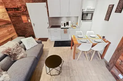 Küche/Küchenzeile in der Unterkunft Appartement cosy au centre de la station
