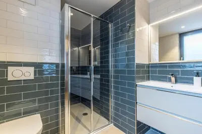 Ein Badezimmer in der Unterkunft Haus zur Brücke