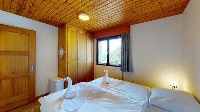 Ein Bett oder Betten in einem Zimmer der Unterkunft Aletsch Arena - modern and bright 2 bedroom apartment