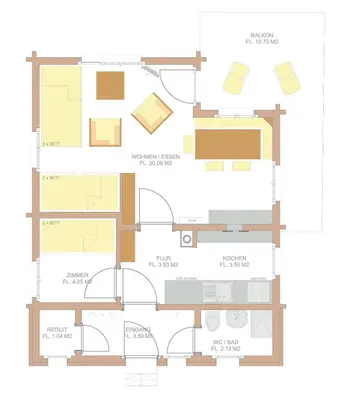 Grundriss der Unterkunft Chalet Balfrin Alpweg 9, 3987 Riederalp