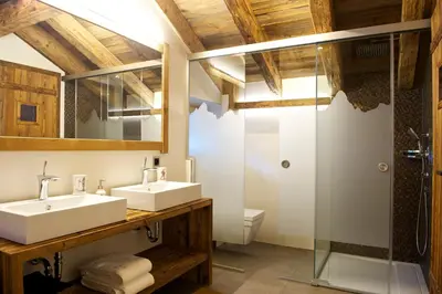 Ein Badezimmer in der Unterkunft Chalet Matterland