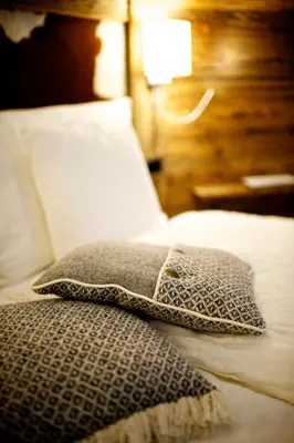 Ein Bett oder Betten in einem Zimmer der Unterkunft Chalet Matterland