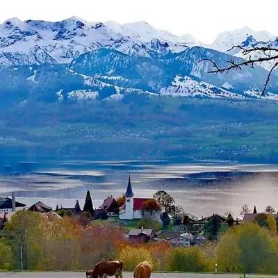 Panoramic Lake Thun & Alps View Apartment near Interlaken