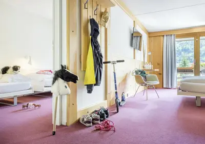 Ein Bett oder Betten in einem Zimmer der Unterkunft Hotel Kreuz Lenk