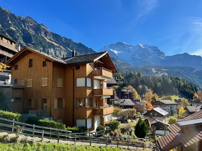 Ein allgemeiner Bergblick oder ein Berglick von der Ferienwohnung aus