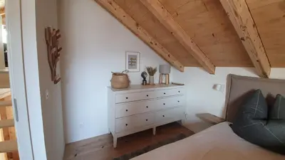 Ein Bett oder Betten in einem Zimmer der Unterkunft Chalet Baumfuchs direkt an der Talabfahrt Belalp