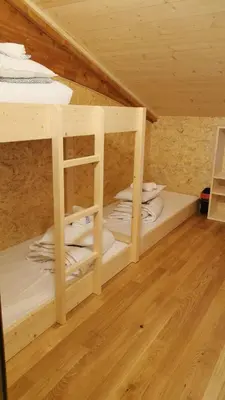 Ein Bett oder Betten in einem Zimmer der Unterkunft Cabane Bella-Tola