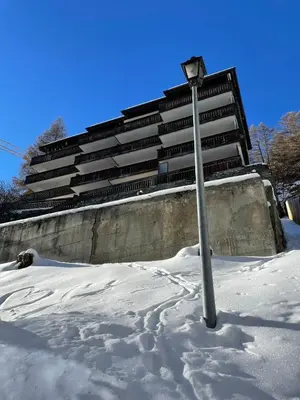Studio in Zermatt mit toller Aussicht aufs Dorf im Winter