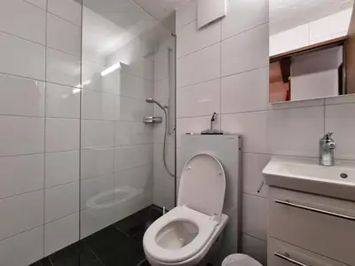 Ein Badezimmer in der Unterkunft Alpengarten 1. OG