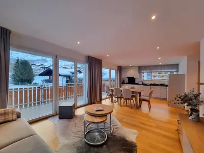 Ein Sitzbereich in der Unterkunft Luxury Apartment Romaine 1st floor