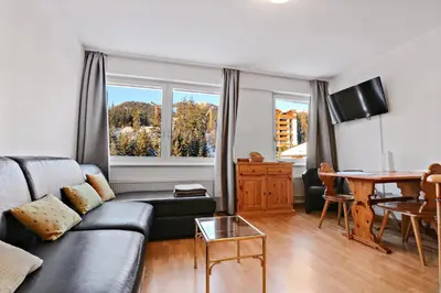 TV/Unterhaltungsangebot in der Unterkunft Studio cosy au centre de Crans-Montana (1-4 personnes)