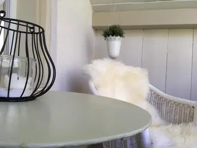 Ein Sitzbereich in der Unterkunft B3 Apartment