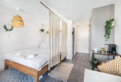 Ein Bett oder Betten in einem Zimmer der Unterkunft 
