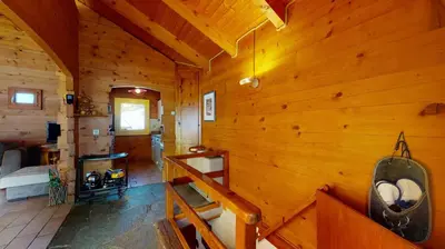 Ein Sitzbereich in der Unterkunft Chalet in the heart of the Val d'Anniviers resort