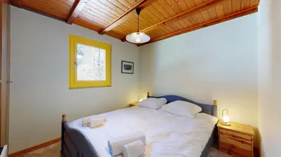 Ein Bett oder Betten in einem Zimmer der Unterkunft Chalet in the heart of the Val d'Anniviers resort