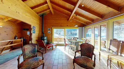 Ein Sitzbereich in der Unterkunft Chalet in the heart of the Val d'Anniviers resort