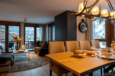 Ein Sitzbereich in der Unterkunft Apartment Nabucco