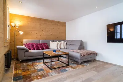 Ein Sitzbereich in der Unterkunft Apartment Ahornisegg - GRIWA RENT AG