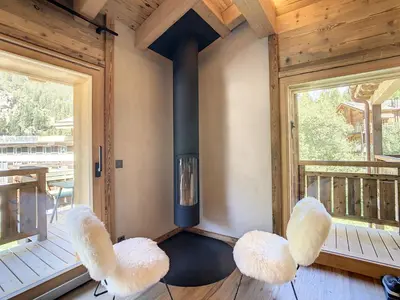 Ein Sitzbereich in der Unterkunft Polaris 1 003 - LUXE & SKI LIFT apartment 6 pers