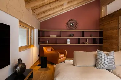 Ein Bett oder Betten in einem Zimmer der Unterkunft Berghof Penthouse