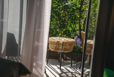 Ein Balkon oder eine Terrasse in der Unterkunft Hotel Tannenhof