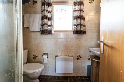Ein Badezimmer in der Unterkunft Chalet Lärchenwinkel, Riederalp Golmenegg