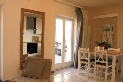 Ein Sitzbereich in der Unterkunft Casa Gialla