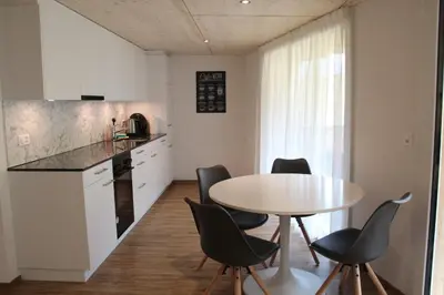 Küche/Küchenzeile in der Unterkunft Mountain Oasis Apartment Kandersteg-Adelboden