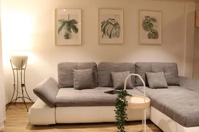 Ein Sitzbereich in der Unterkunft Mountain Oasis Apartment Kandersteg-Adelboden