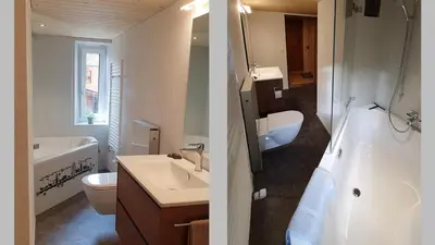 Ein Badezimmer in der Unterkunft Adlerhorst - Apartment im Niedersimmental