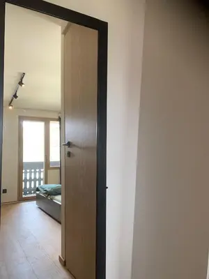 Ein Bett oder Betten in einem Zimmer der Unterkunft Triftbach - View over Zermatt