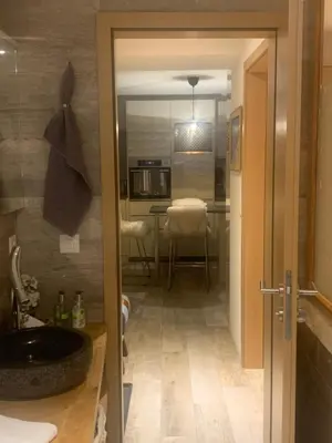 Ein Badezimmer in der Unterkunft Zum Schafstall