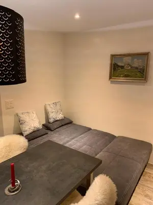 Ein Bett oder Betten in einem Zimmer der Unterkunft Zum Schafstall