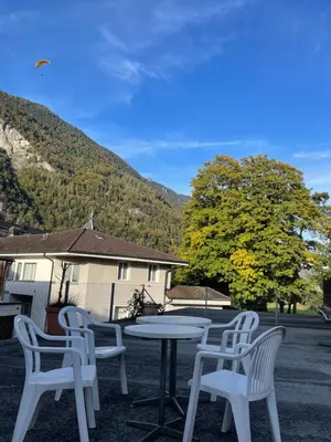 Ein allgemeiner Bergblick oder ein Berglick von der Ferienwohnung aus