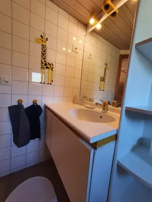 Ein Badezimmer in der Unterkunft Chalet Wärgistal