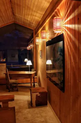 Ein Sitzbereich in der Unterkunft Chalet Morgane