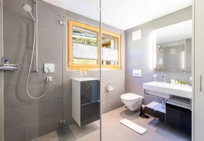 Ein Badezimmer in der Unterkunft Chalet Monchsbuffel