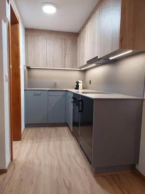 Küche/Küchenzeile in der Unterkunft Modernes Studio Zermatt