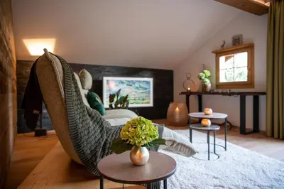 Ein Sitzbereich in der Unterkunft SALZANO Apartments