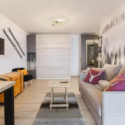 Studio rénové avec vue imprenable sur les Alpes