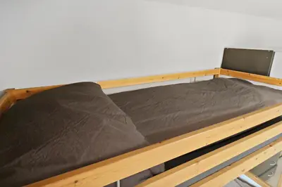 Ein Bett oder Betten in einem Zimmer der Unterkunft Nouveau studio avec vue imprenable sur la vallée