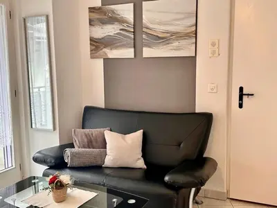Ein Sitzbereich in der Unterkunft ALCAZAR apartments