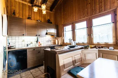Küche/Küchenzeile in der Unterkunft Chalet Aletschji, 3987 Riederalp, 2. Stock