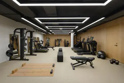 Das Fitnesscenter und/oder die Fitnesseinrichtungen in der Unterkunft Six Senses Crans-Montana