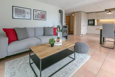 Küche/Küchenzeile in der Unterkunft Spirit Apartments - Balkon mit Seesicht - Parkplatz