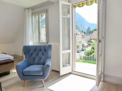 Ein allgemeiner Bergblick oder ein Berglick von der Ferienwohnung aus