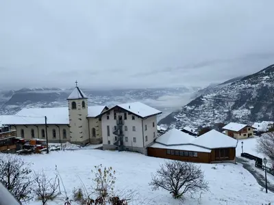 Chalet la Tulipe, mountain view, Terrace, BBQ im Winter